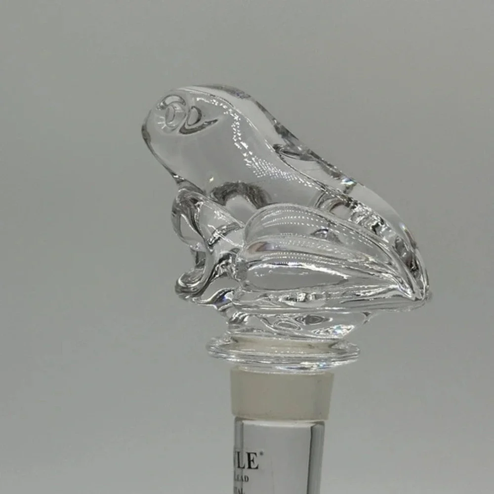 Towle 24% Lead Austrian Crystal Wine Bottle Stopper Made In Austria‎ Frog